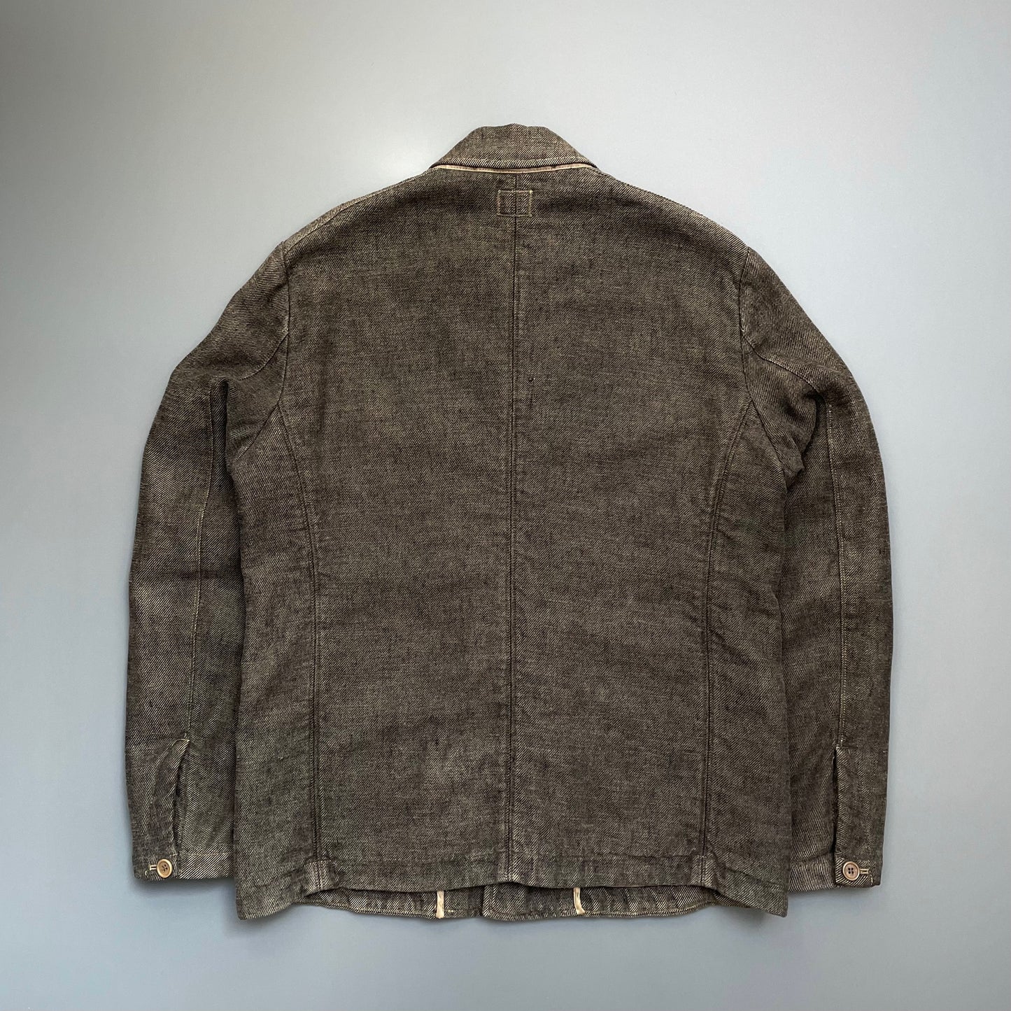 C.P. Company Brown AW07 Lino Flax Linen Field Jacket Blazer
