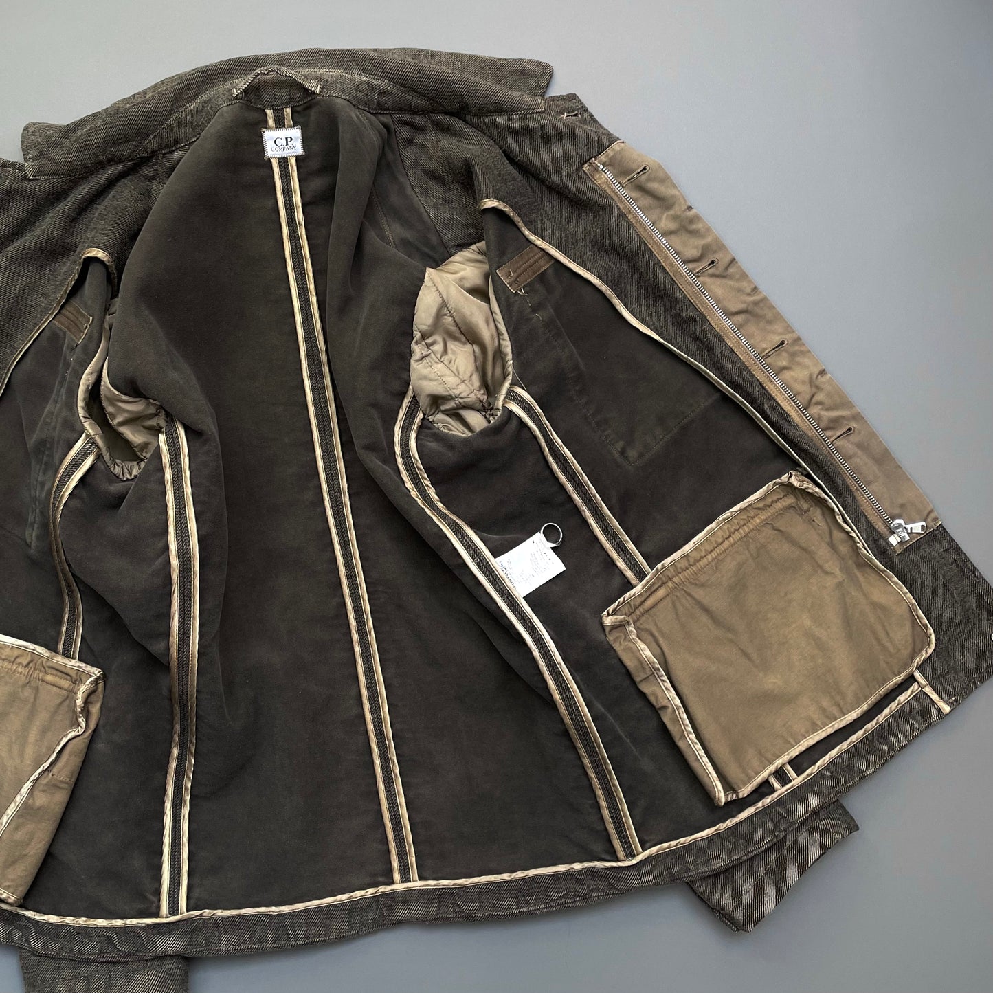 C.P. Company Brown AW07 Lino Flax Linen Field Jacket Blazer