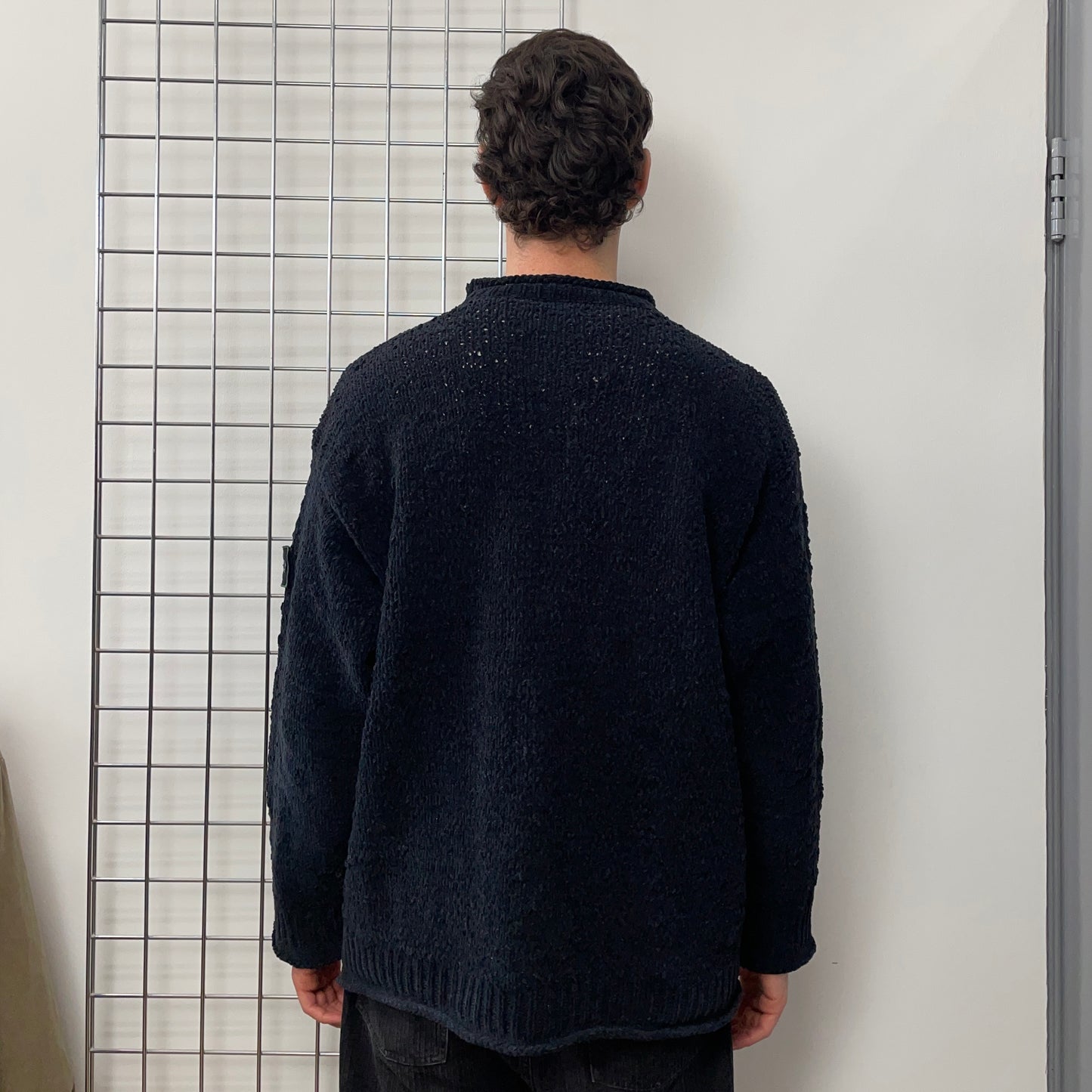 Stone Island Black AW94 Heavyweight Chenille Knit Jumper