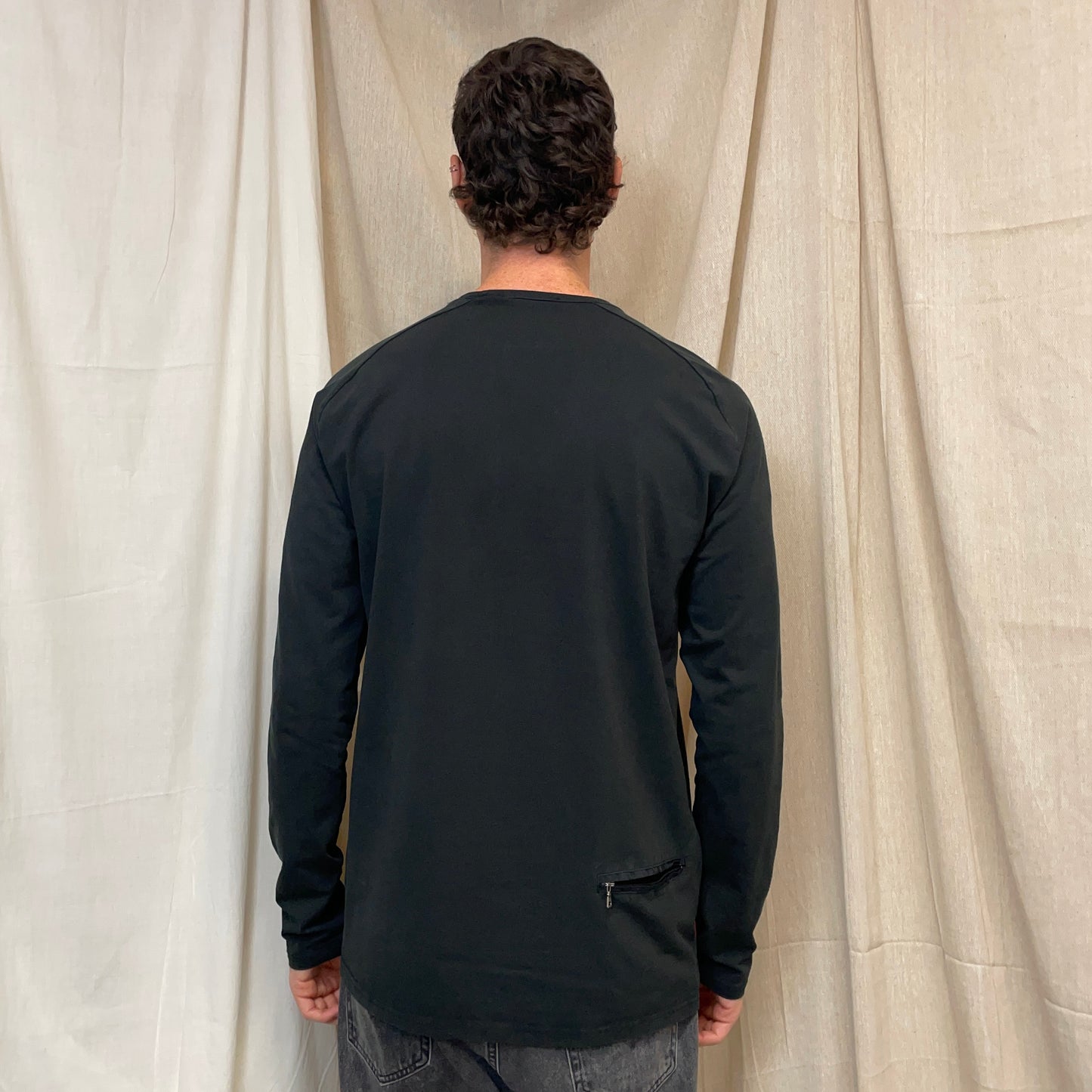Prada Sport Black 00s Long Sleeve Rear Pocket Elastane T-Shirt