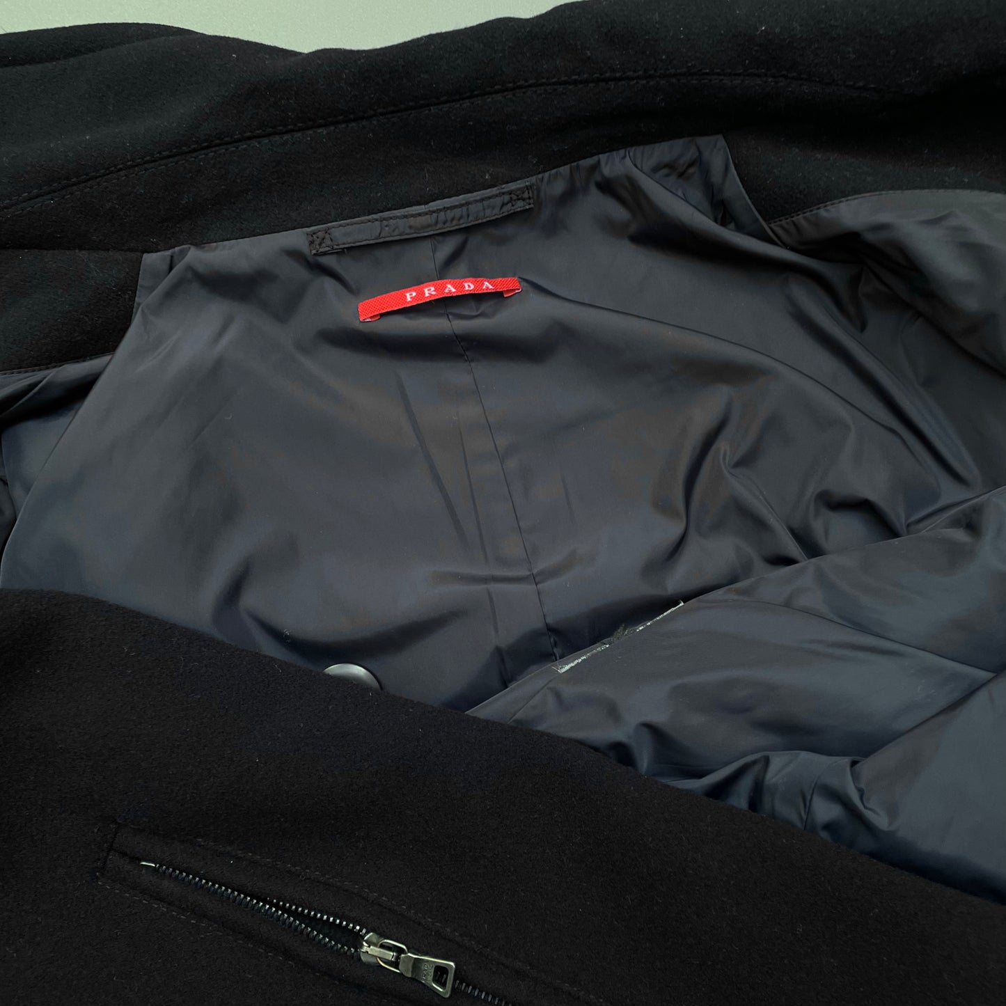 Prada Sport Navy 2008 Wool Caban Jacket