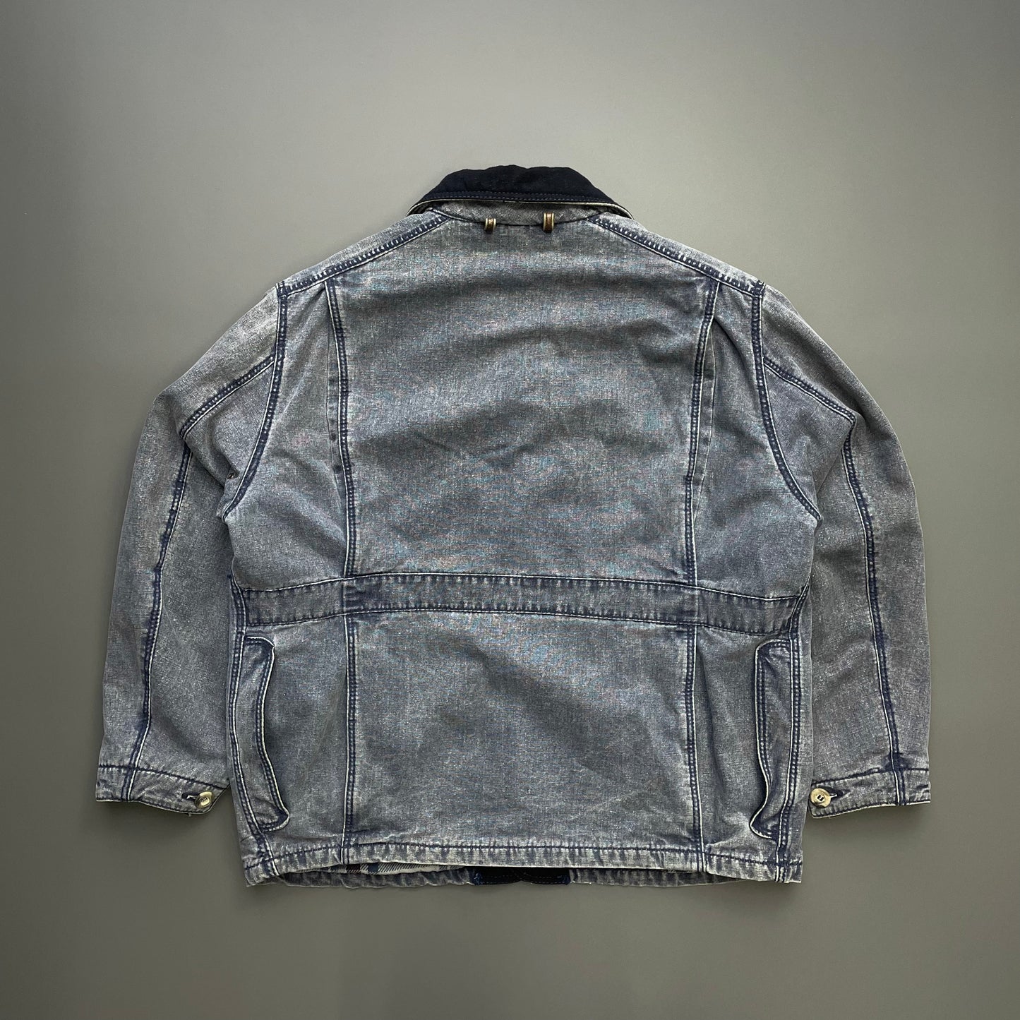 Armani Jeans Blue 90s Denim Lined Hunting Jacket