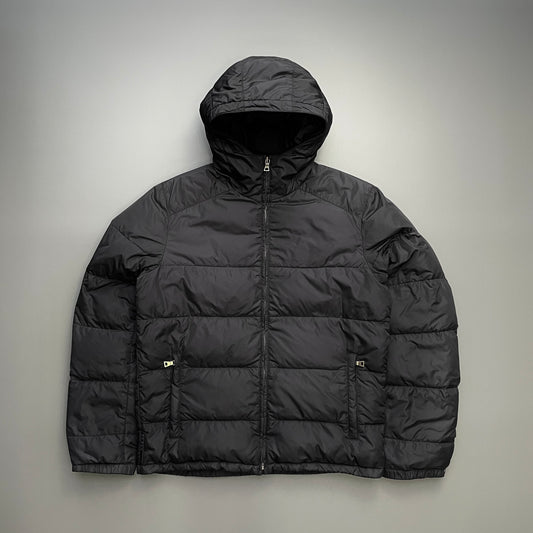 Prada Sport Black 2010 Nylon Down Hooded Puffer Jacket