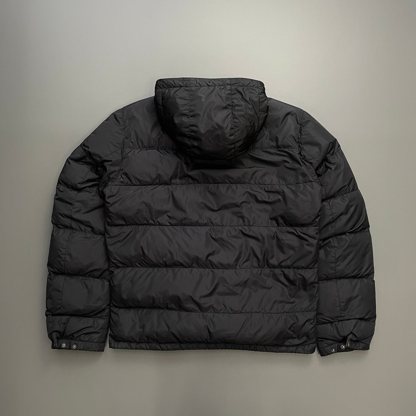 Prada Sport Black 2010 Nylon Down Hooded Puffer Jacket