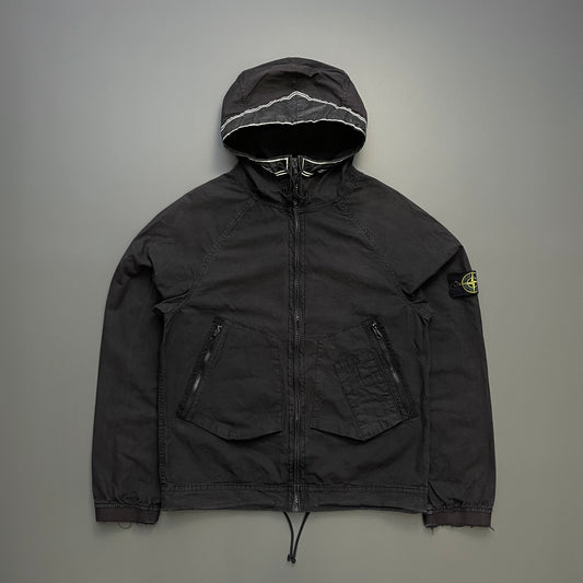 Stone Island Black SS06 Coated Cotton Hooded Jacket