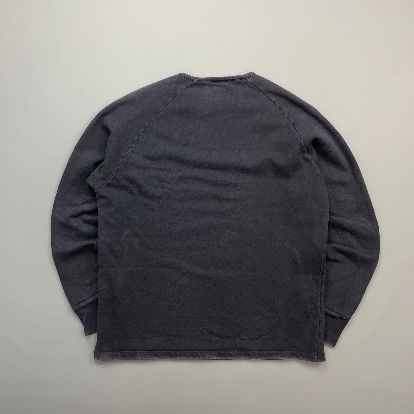 Stone Island Black AW00 Collar Emblem Lightweight Crewneck Jumper