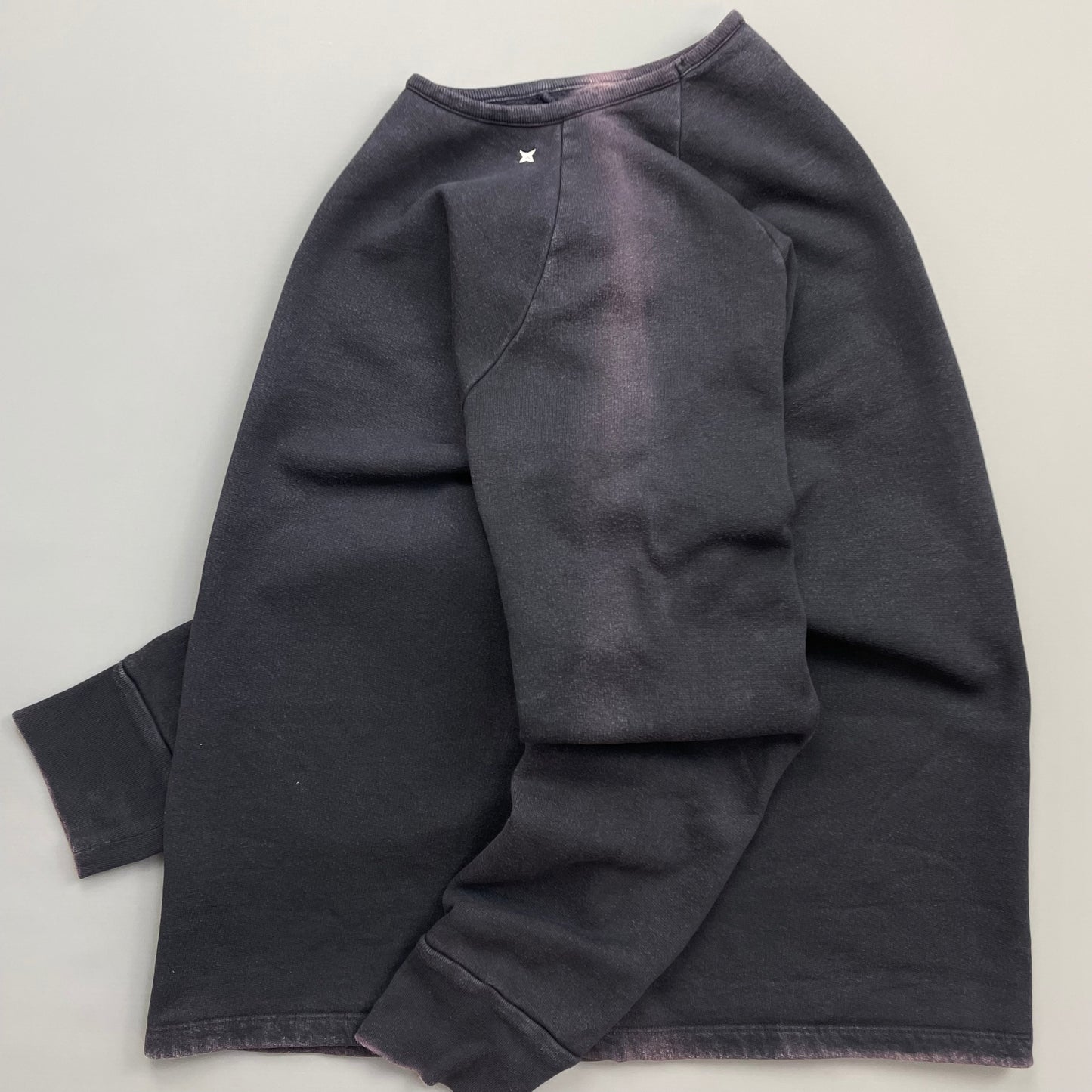 Stone Island Black AW00 Collar Emblem Lightweight Crewneck Jumper