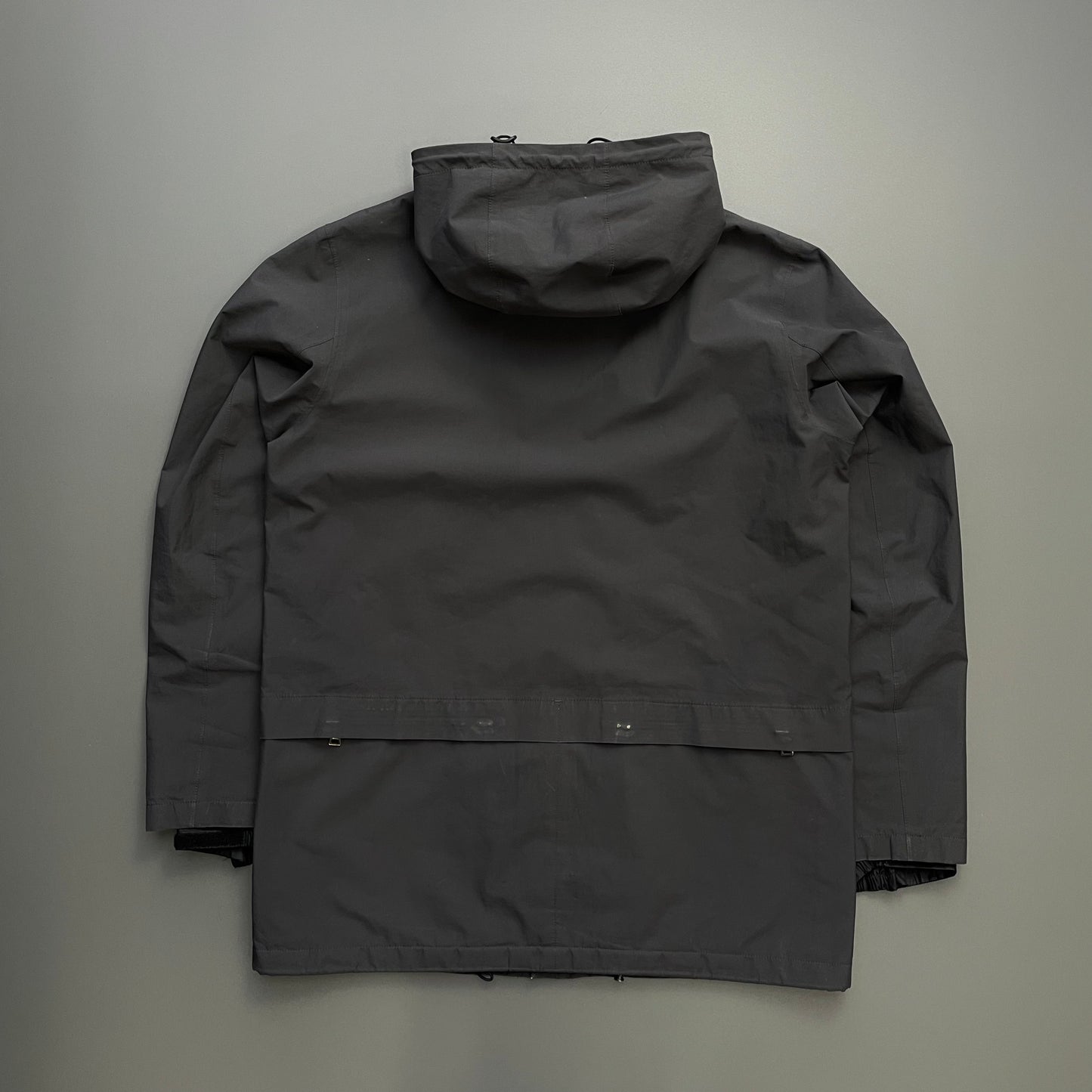 Prada Sport Grey 00s Longline Hooded Parka Jacket