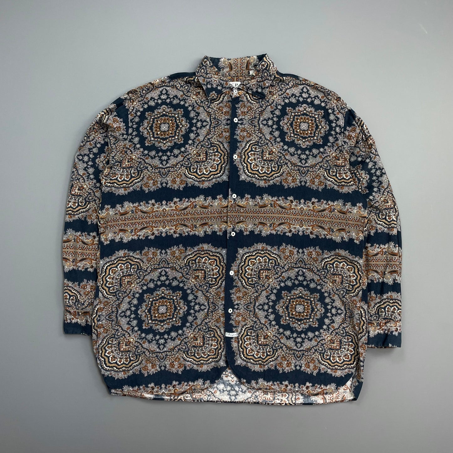 C.P. Company Navy 80s Paisley Ideas From Massimo Osti Fine Corduroy Shirt