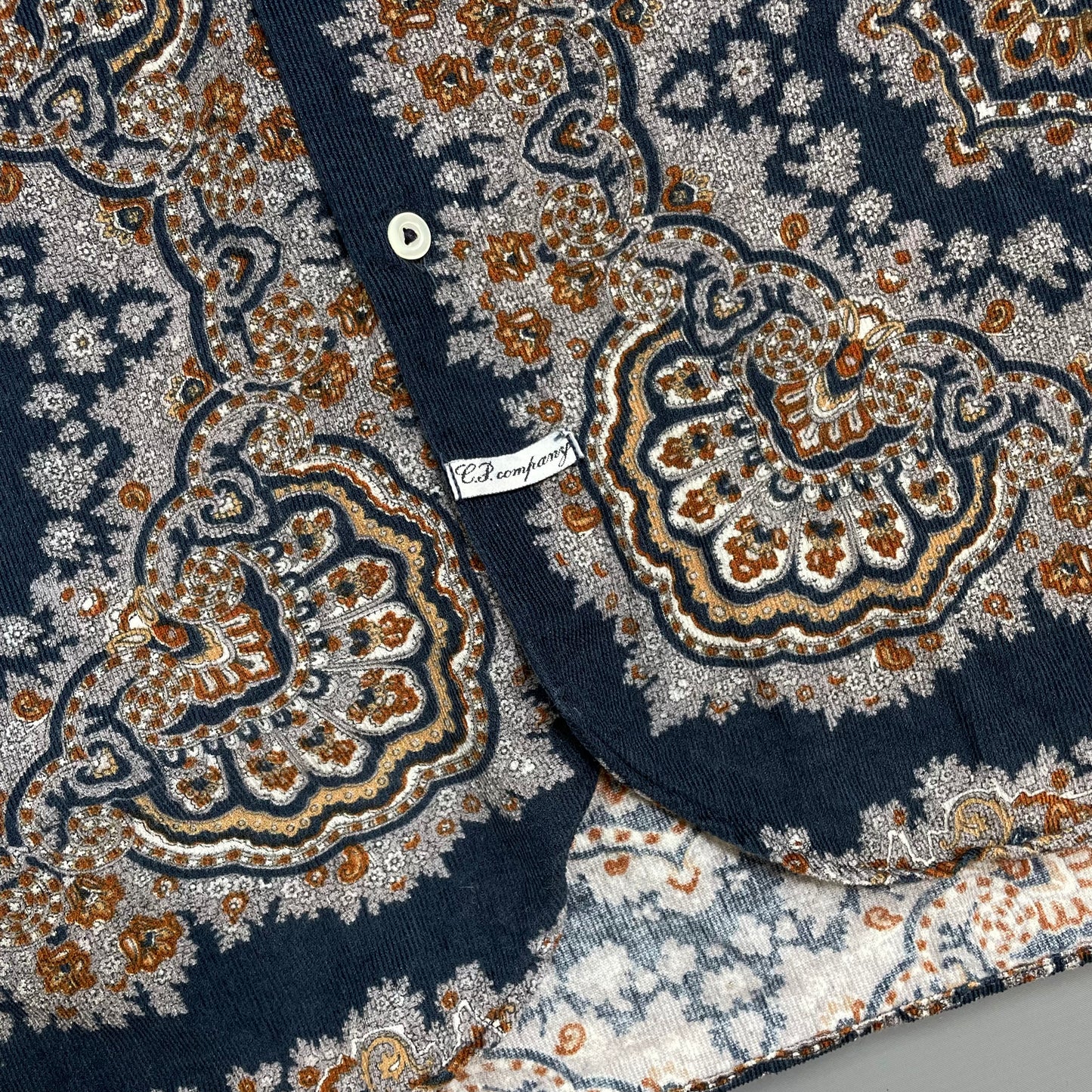 C.P. Company Navy 80s Paisley Ideas From Massimo Osti Fine Corduroy Shirt