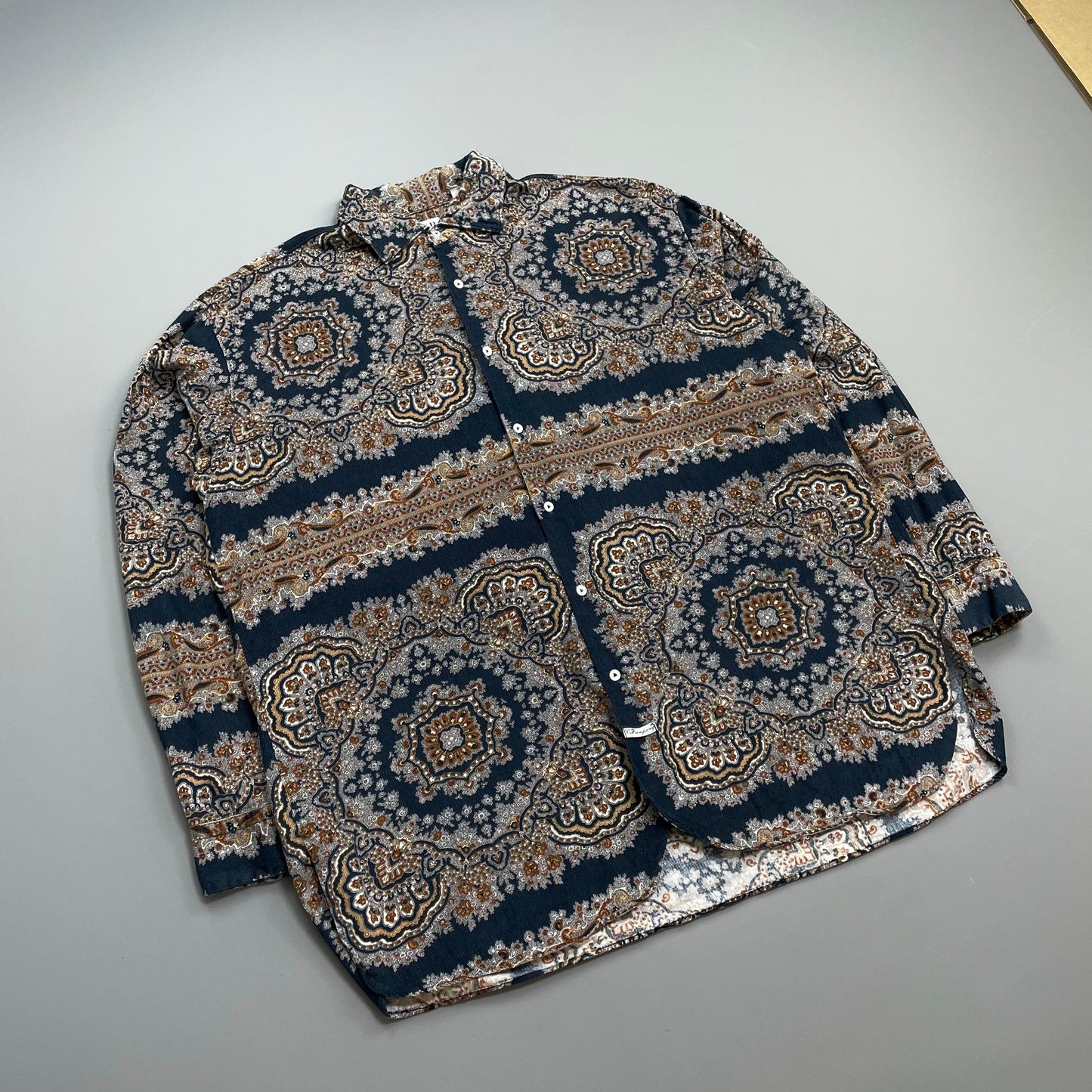 C.P. Company Navy 80s Paisley Ideas From Massimo Osti Fine Corduroy Shirt
