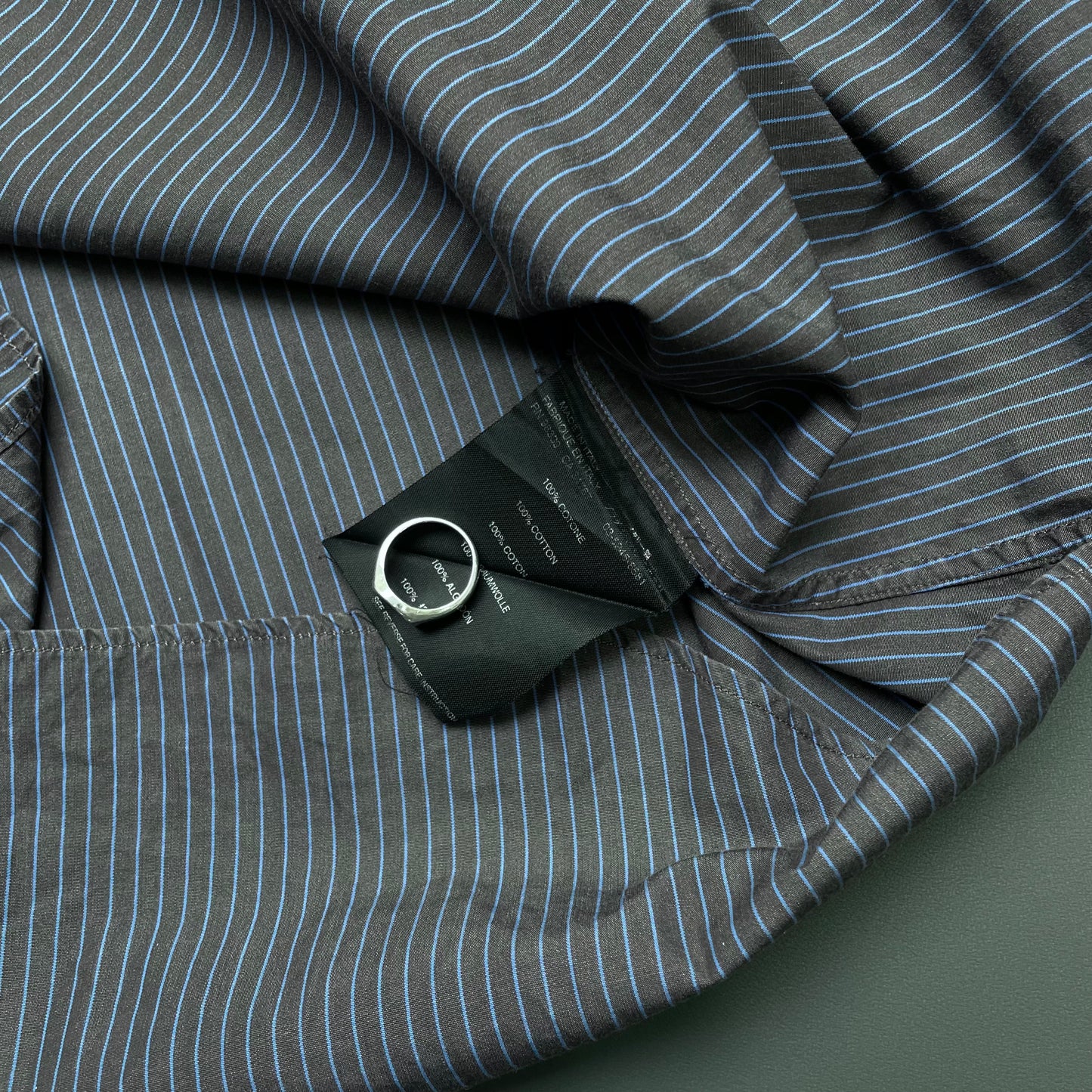 Prada Grey & Blue 00s Stripe Shirt