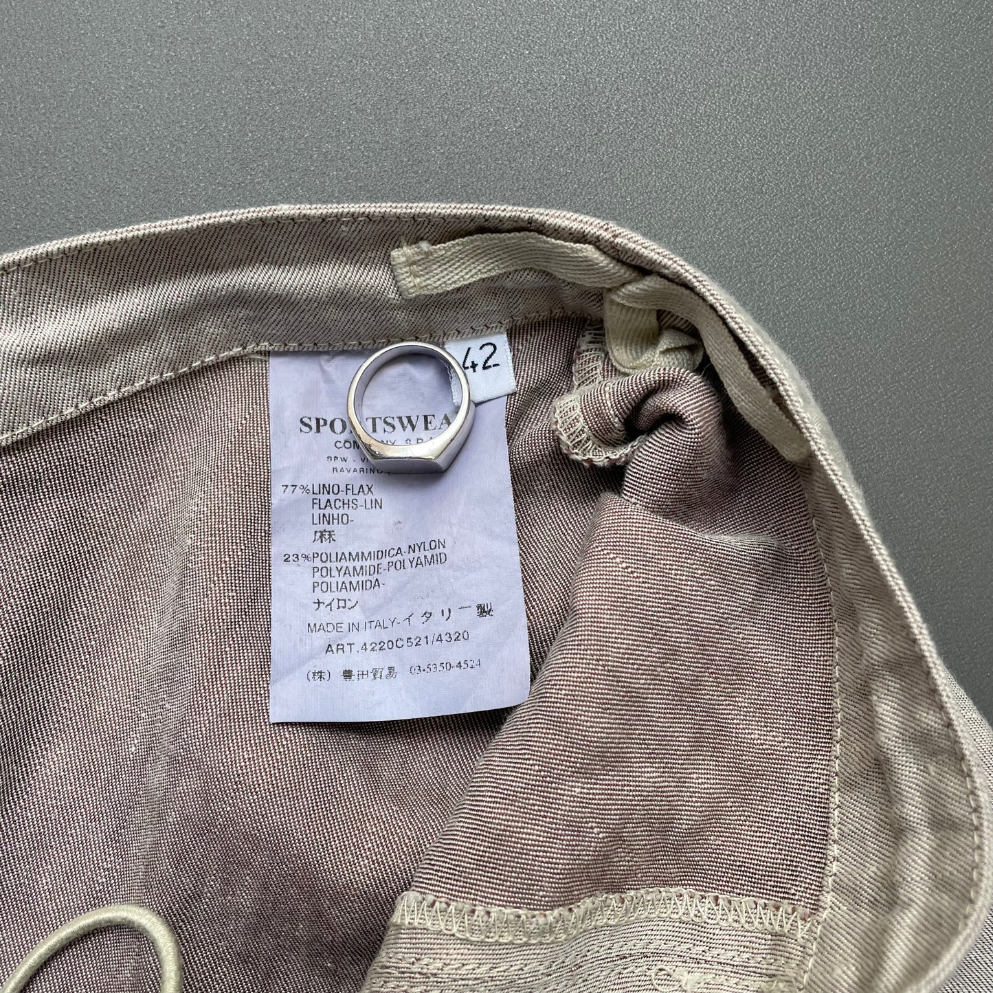C.P. Company Donna SS05 Grey Linen Skirt