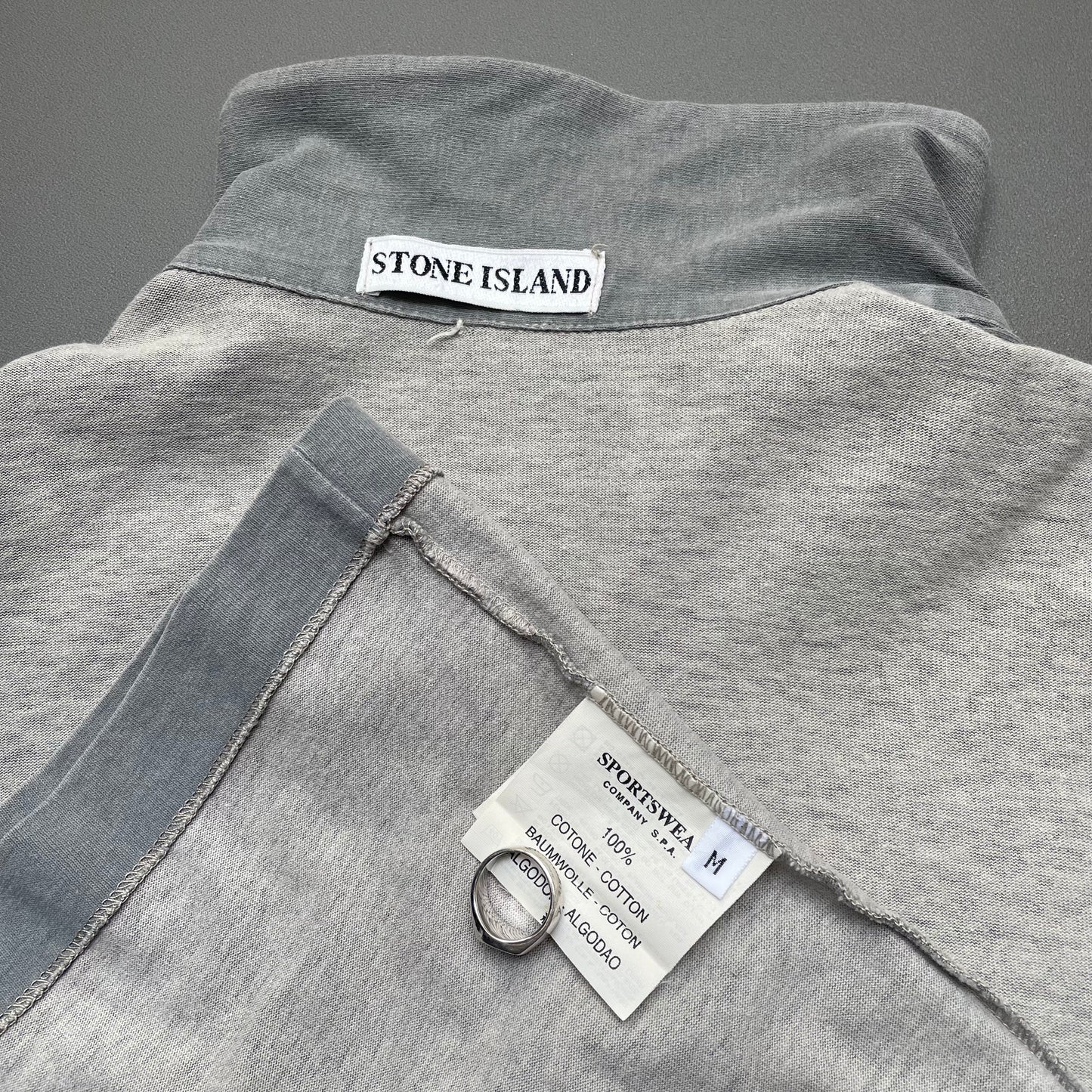 Stone Island Grey SS99 Short Sleeve Polo Shirt