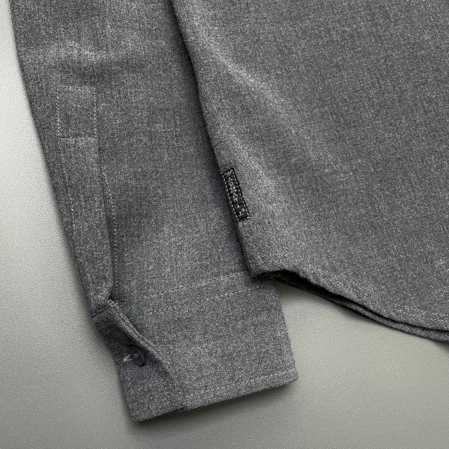 Armani Jeans Grey 90s Women's Drape Pocket Shirt