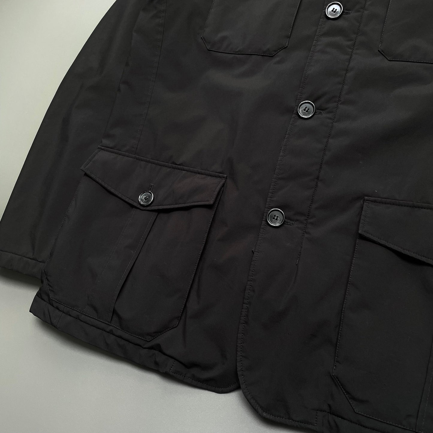 Prada Sport Black 2013 Padded Collar Liner Field Jacket