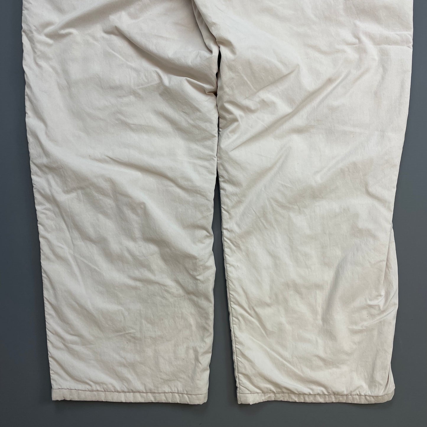 C.P. Company White Cream  80s Ideas From Massimo Osti Cotton/Nylon Lined Pleat Trousers