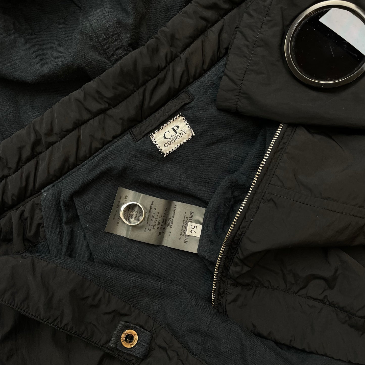 C.P. Company Black AW09 Watchviewer Cotton-Lined Hooded Nylon Jacket