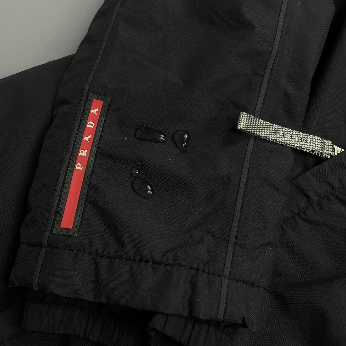 Prada Sport Black 00s Goretex Technical Fleece Lined Detachable Hood Ski Jacket