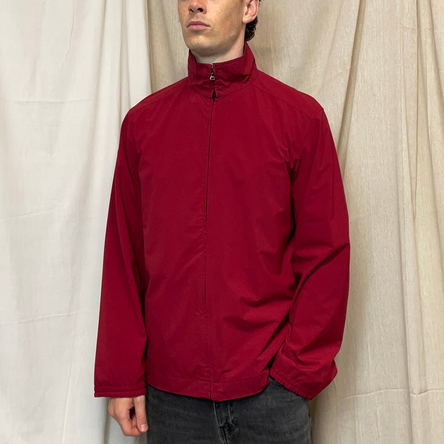 Prada Sport Navy & Red 00s Reversible Nylon Track Windbreaker Jacket