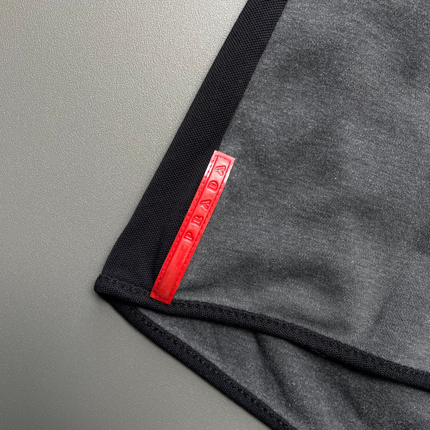 Prada Sport Grey & Black 2006 Panelled Athletic T-Shirt