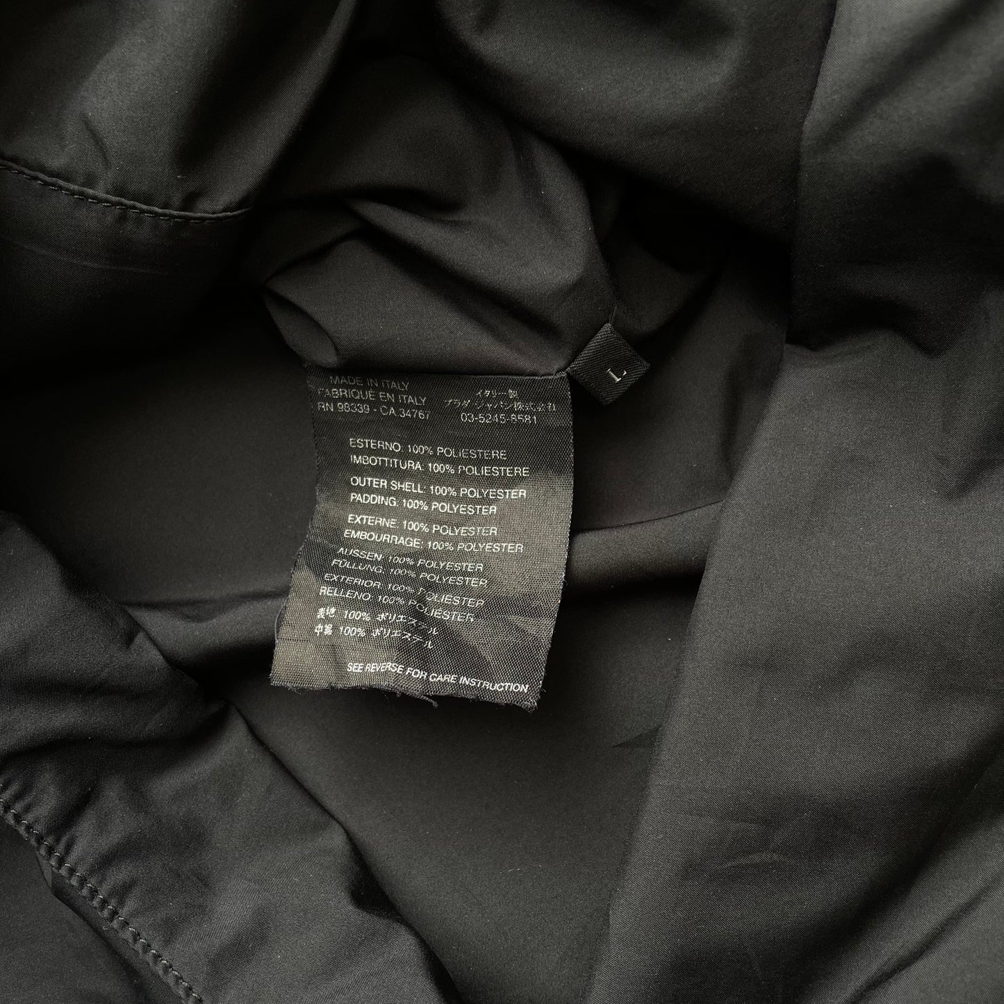Prada Sport Black 00s Technical Minimalist Jacket