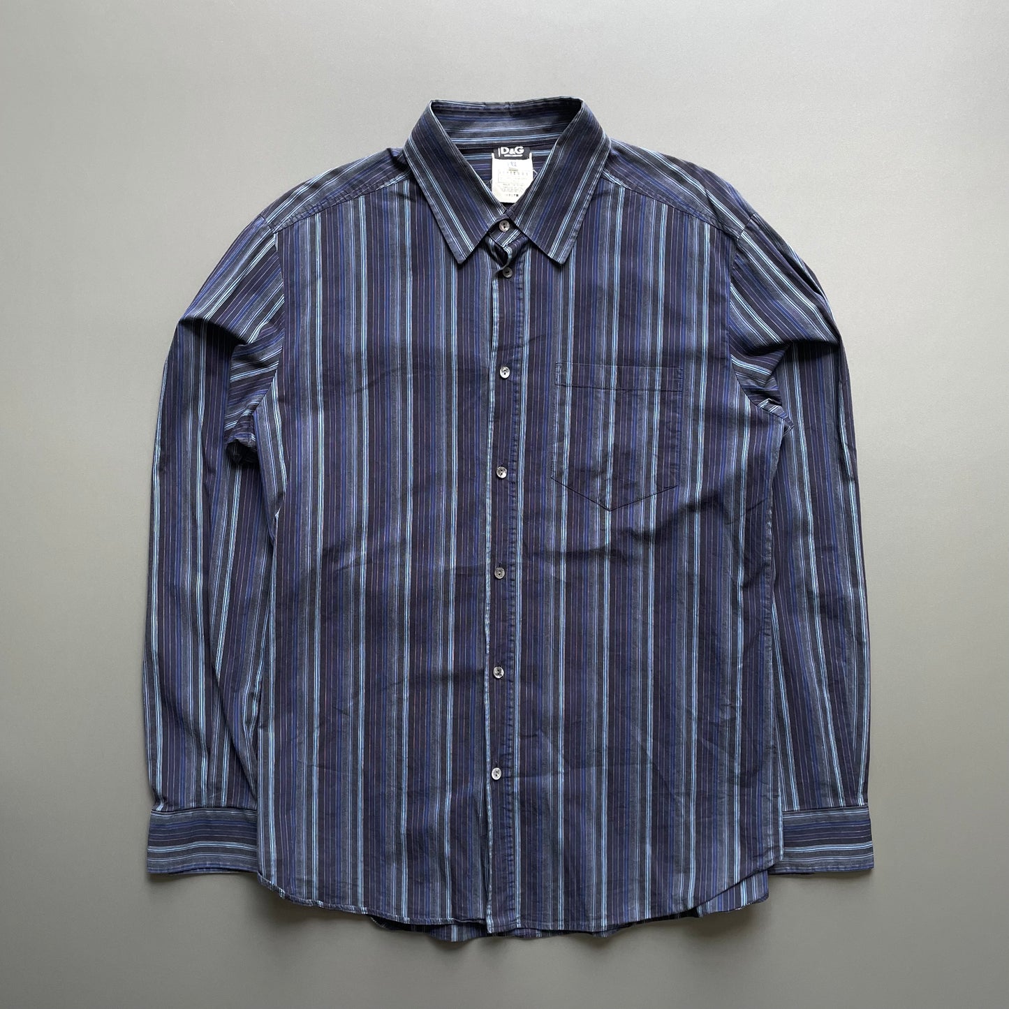 Dolce&Gabbana Men's Blue and Navy Shirt