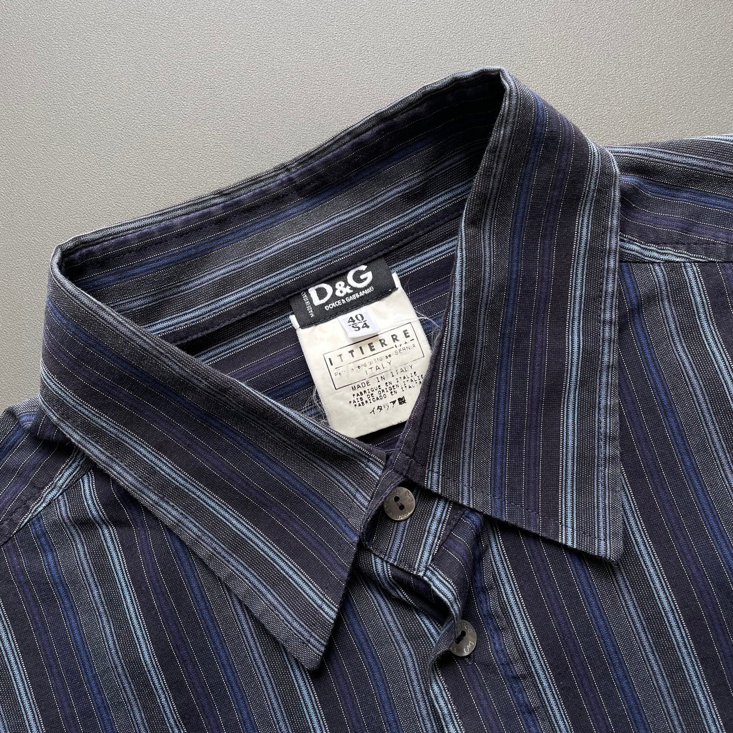 Dolce&Gabbana Men's Blue and Navy Shirt