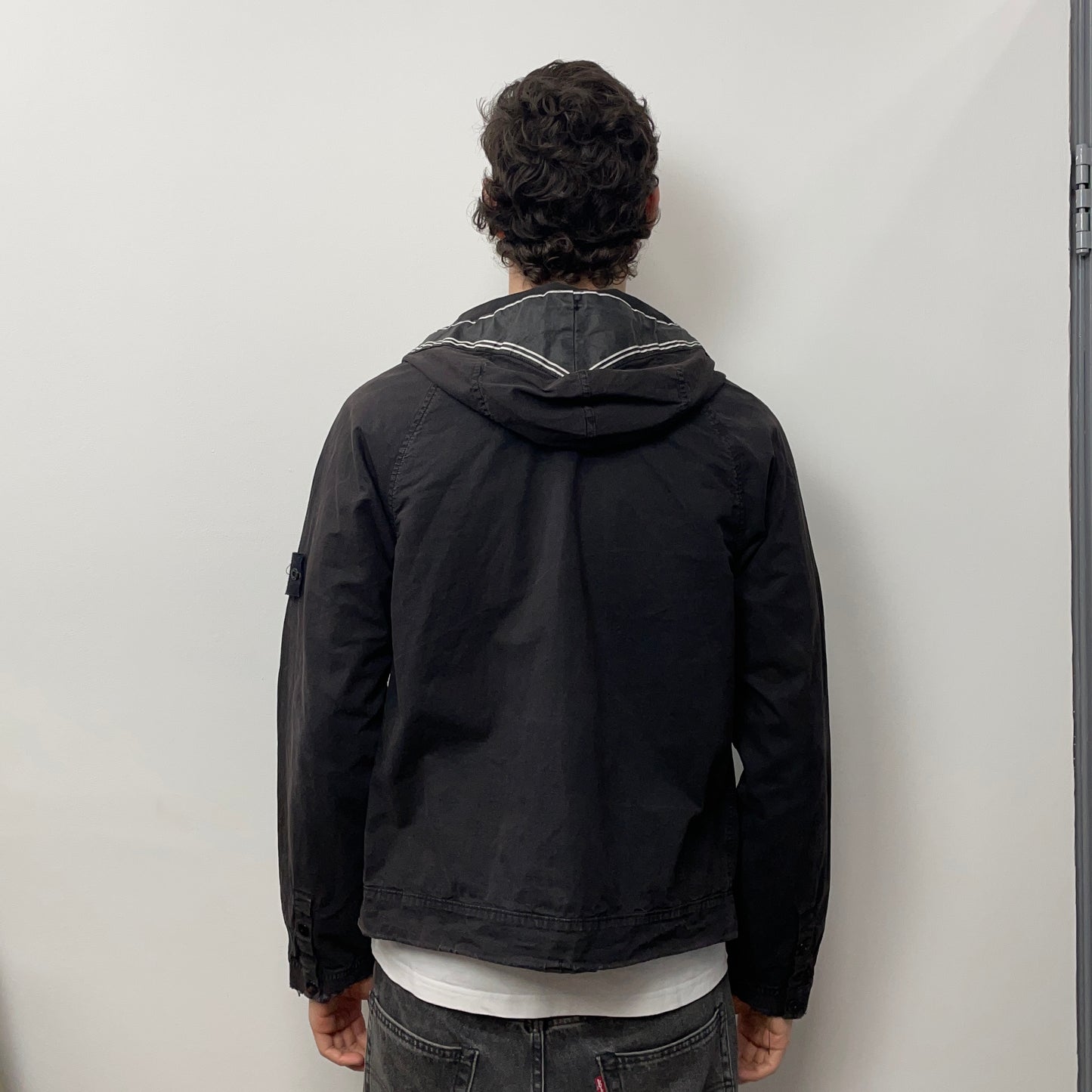Stone Island Black SS06 Coated Cotton Hooded Jacket
