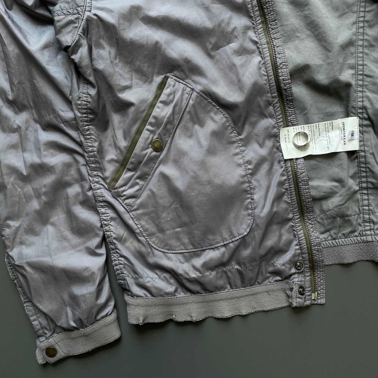 Stone Island Denims Grey SS09 Nylon Bomber Jacket