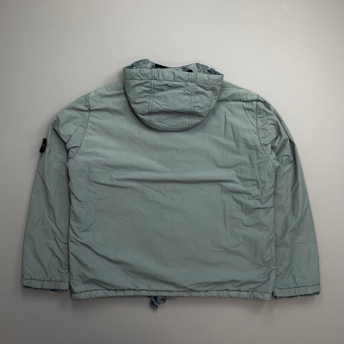 Stone Island Blue Grey AW01 Cotton Nylon Blend Lined Hooded Windbreaker Jacket