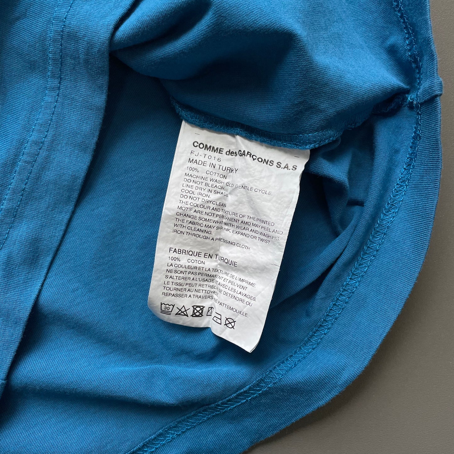 Comme Des Garçons Shirt Blue T-Shirt
