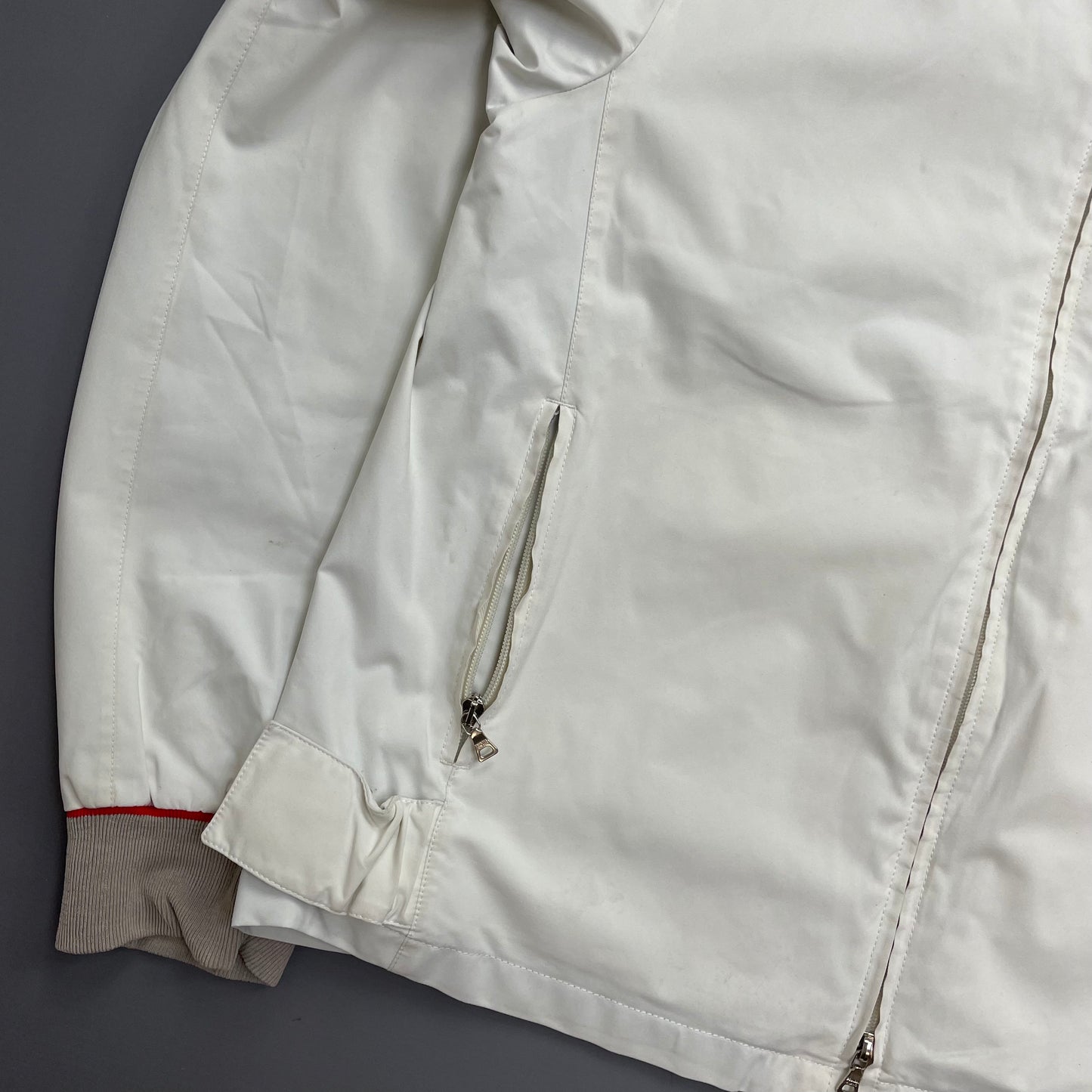 Prada Sport White & Grey 00s Goretex Harrington Jacket
