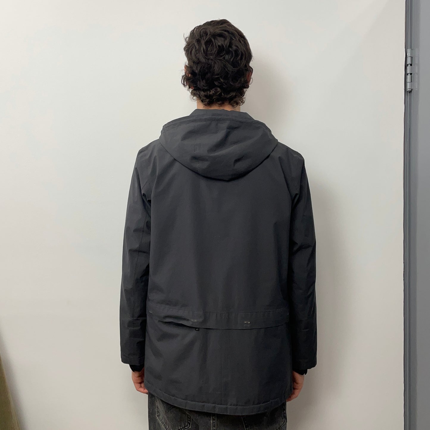 Prada Sport Grey 00s Longline Hooded Parka Jacket