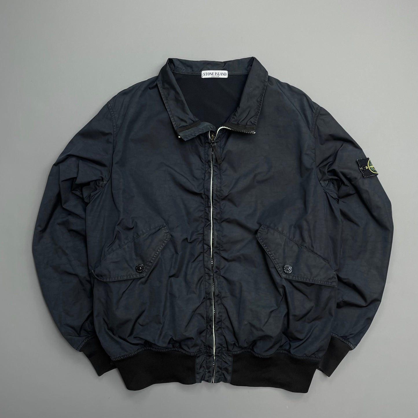 Stone Island Navy SS11 Lightweight Nylon Shell Bomber Jacket