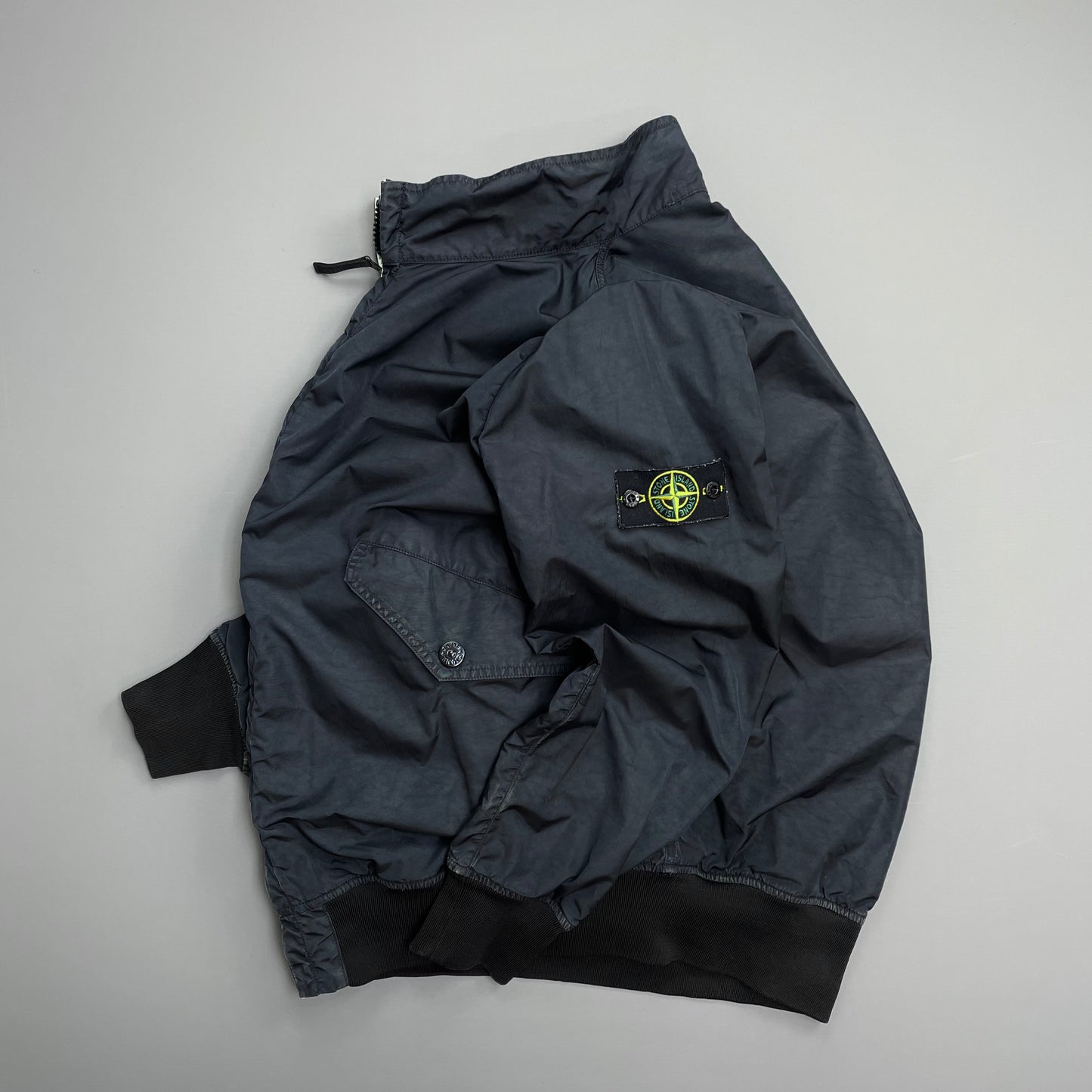 Stone Island Navy SS11 Lightweight Nylon Shell Bomber Jacket