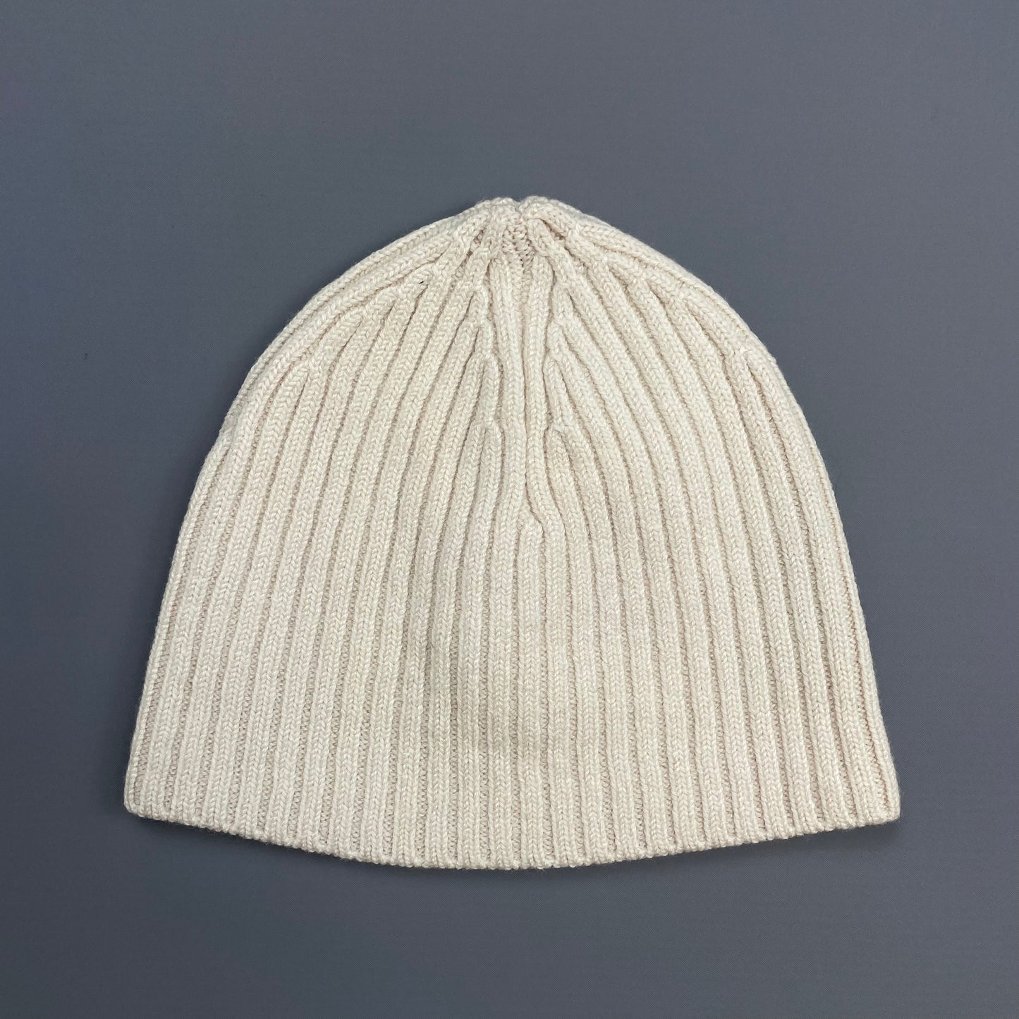 Prada Sport White Cream 00s Wool Knit Ribbed Beanie