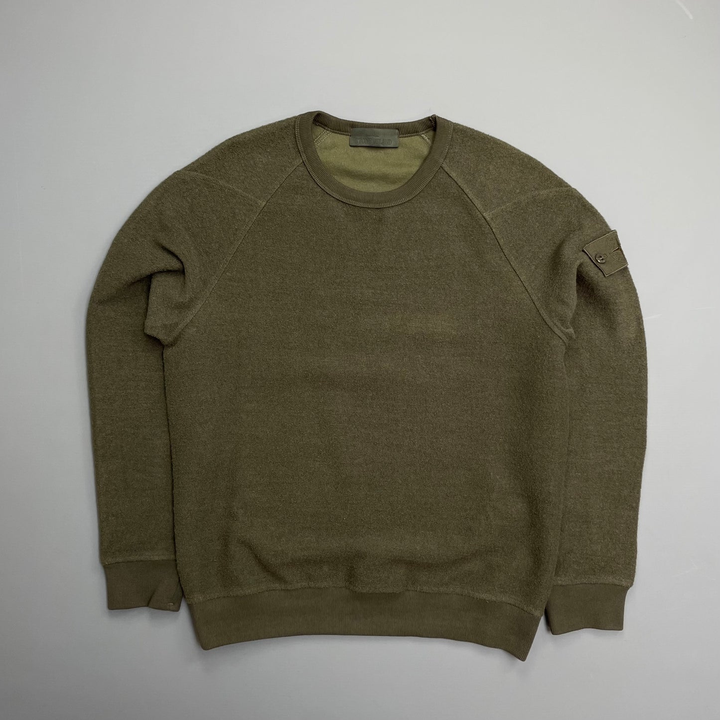 Stone Island Ghost Khaki AW20 Wool Crewneck Jumper