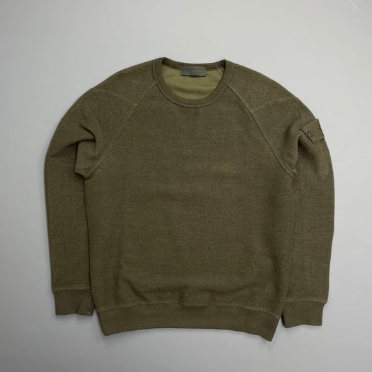 Stone Island Ghost Khaki AW20 Wool Crewneck Jumper