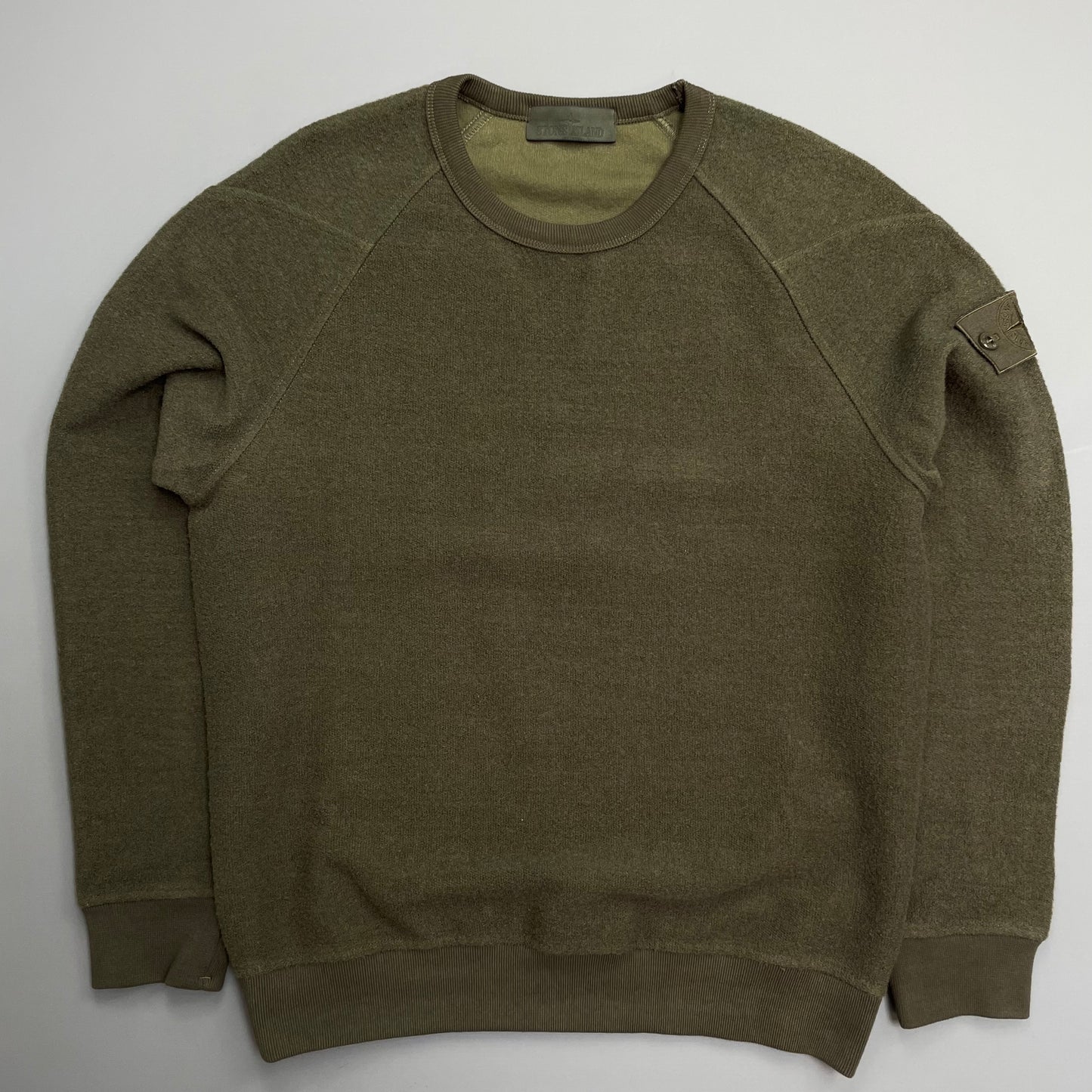 Stone Island Ghost Khaki AW20 Wool Crewneck Jumper