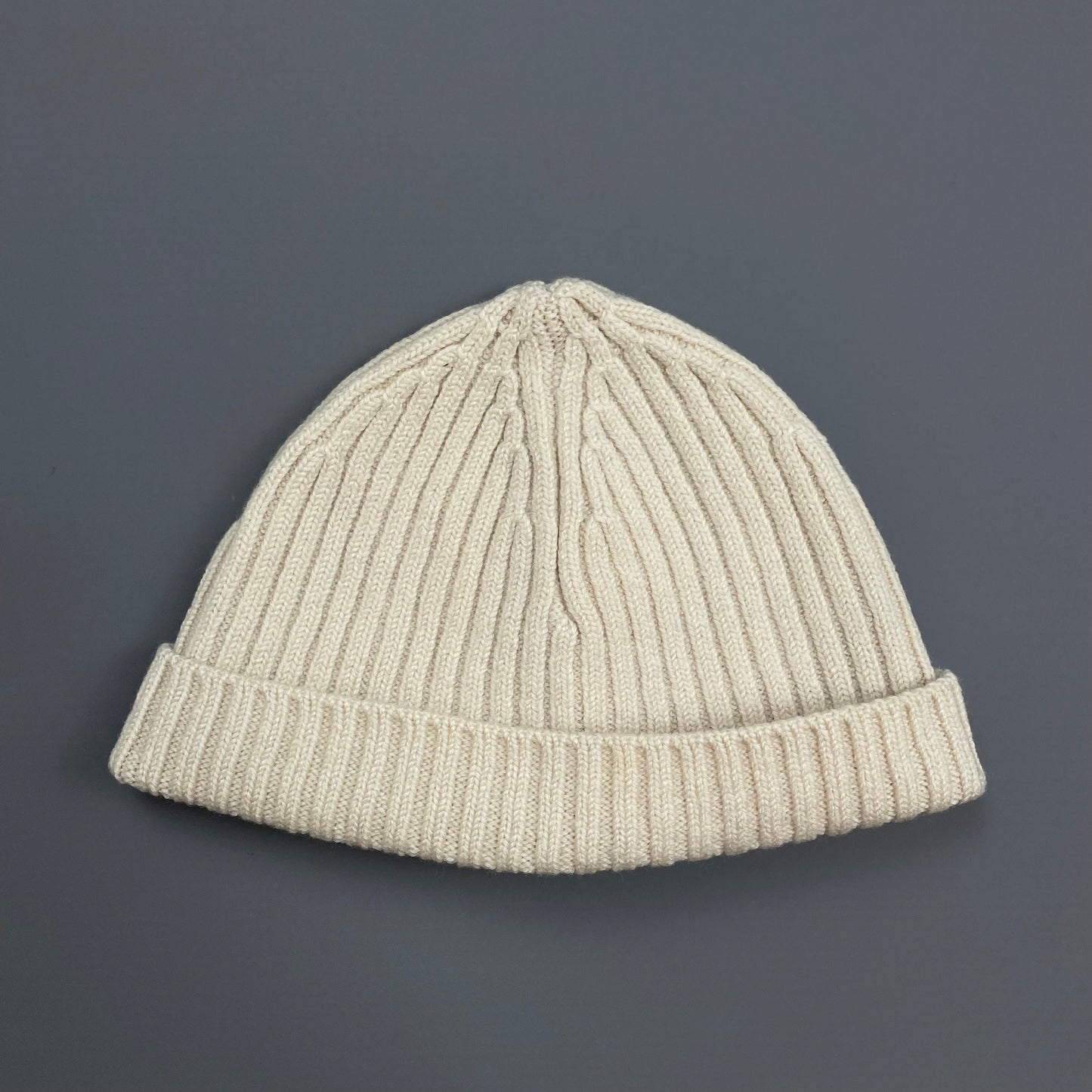 Prada Sport White Cream 00s Wool Knit Ribbed Beanie