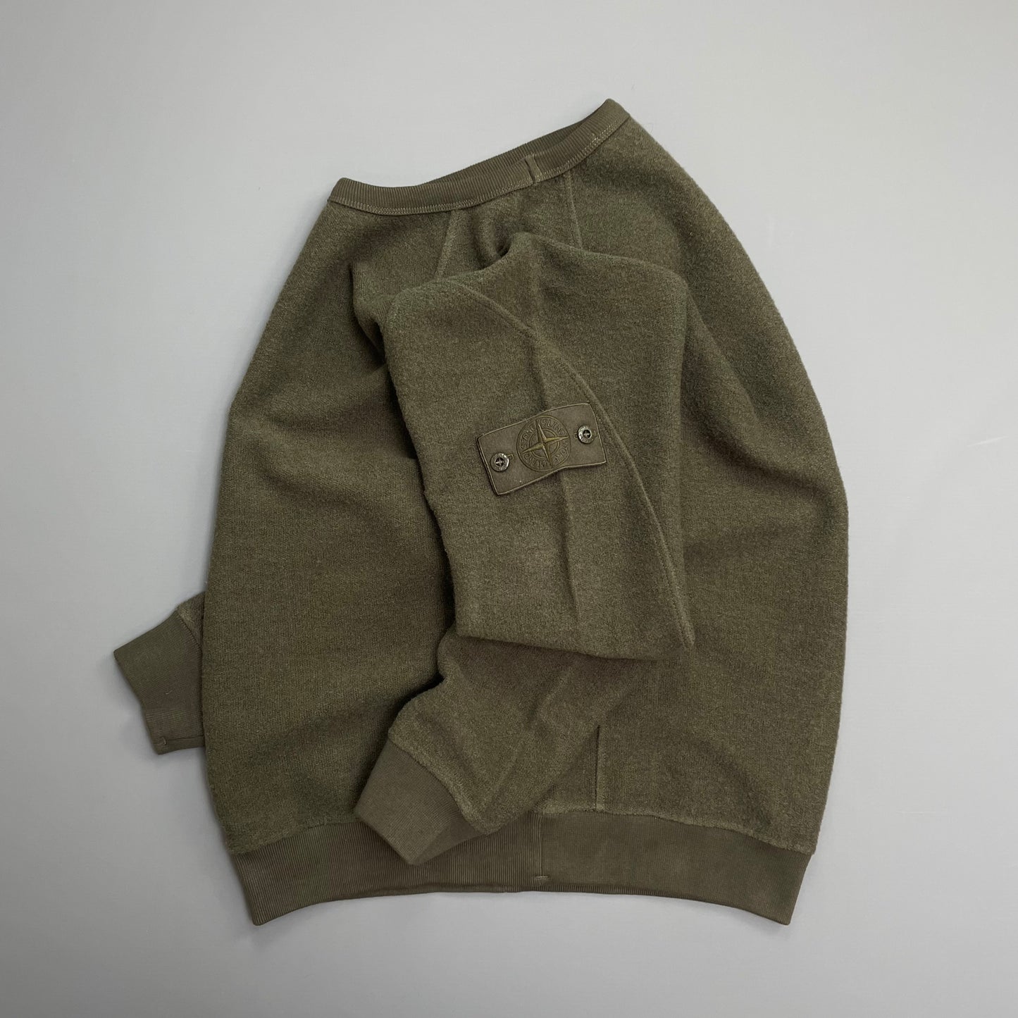 Stone Island Ghost Khaki AW20 Wool Crewneck Jumper