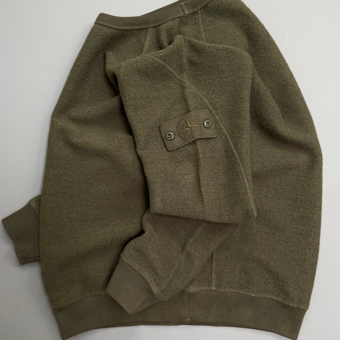Stone Island Ghost Khaki AW20 Wool Crewneck Jumper