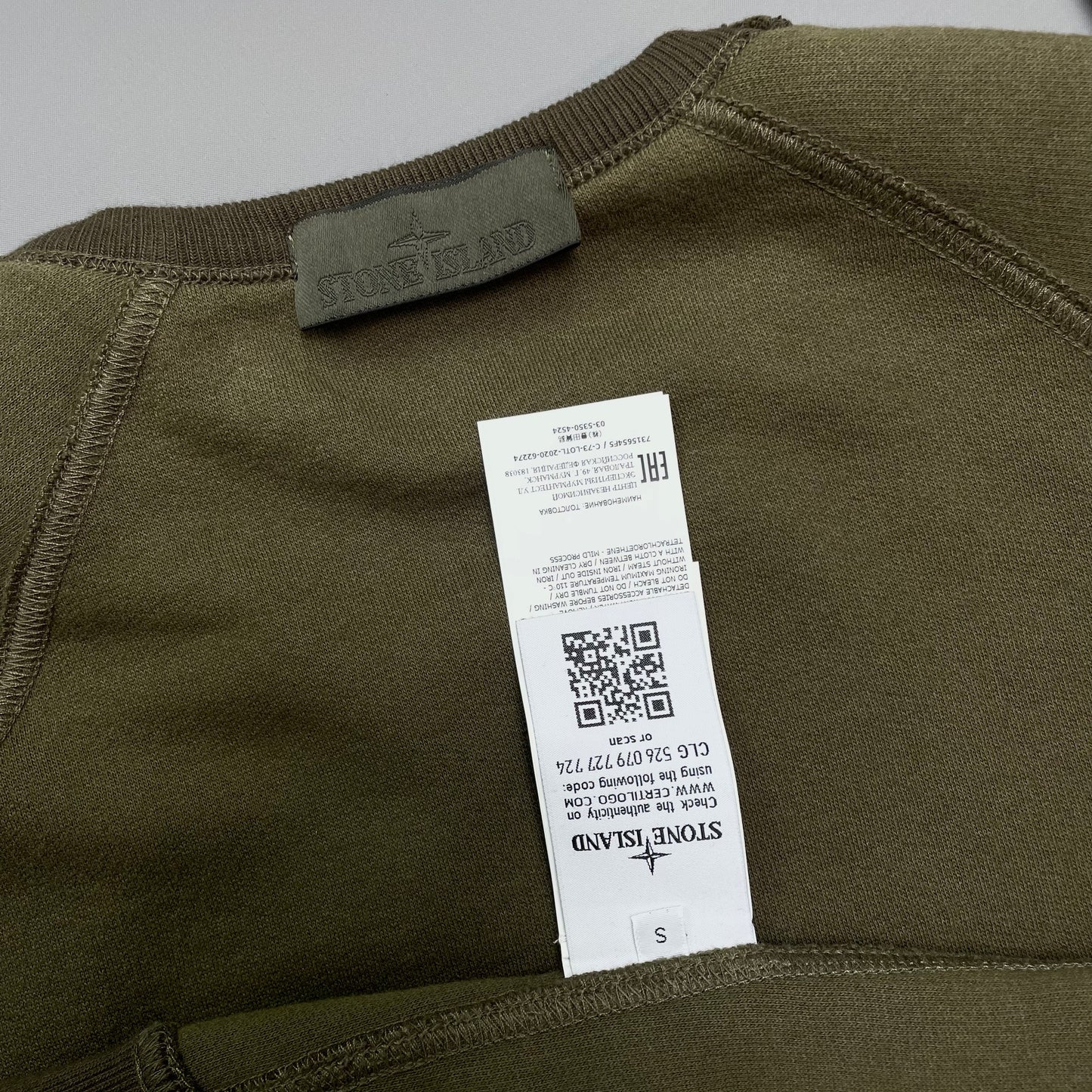 Stone Island Ghost Khaki AW20 Wool Crewneck Jumper