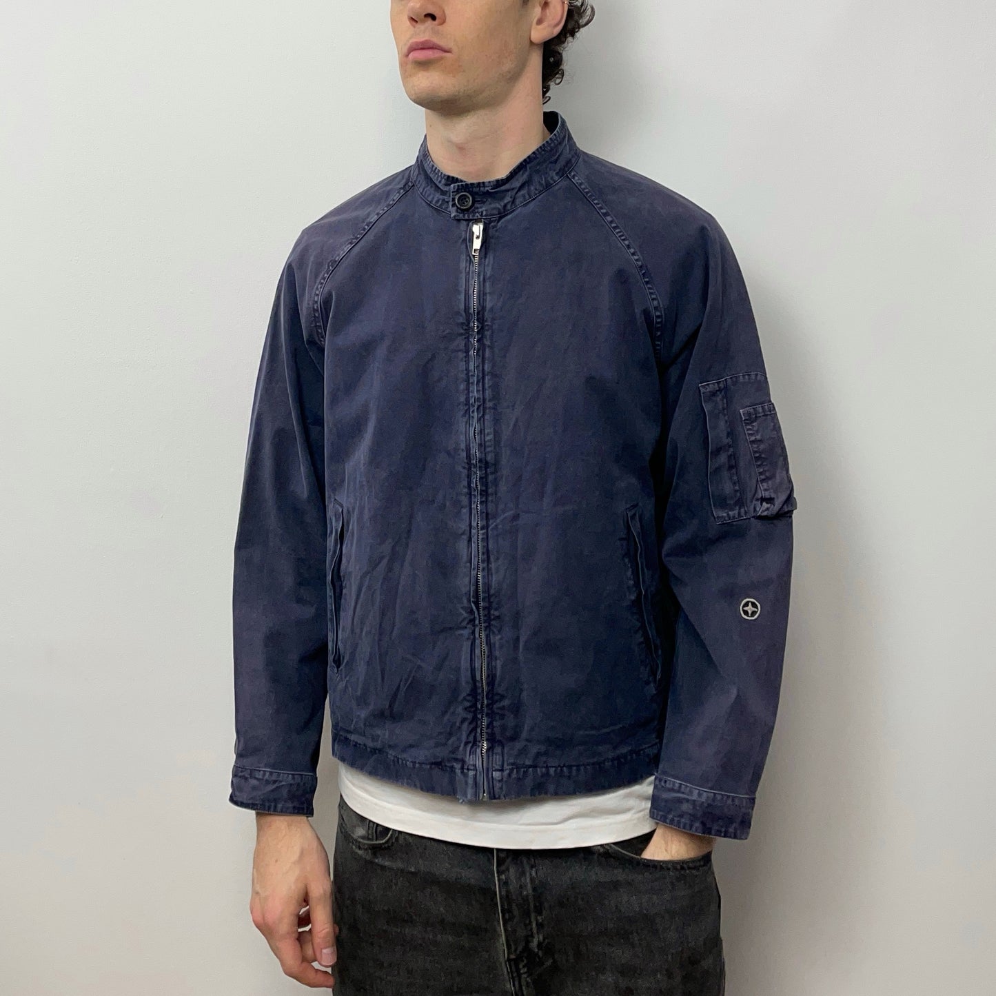 Stone Island Denims Navy SS06 Biker Jacket