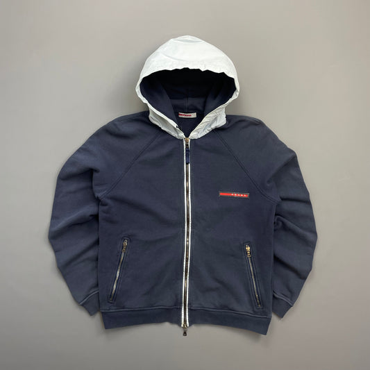 Prada Sport Navy 2006 White Cotton Hoodie