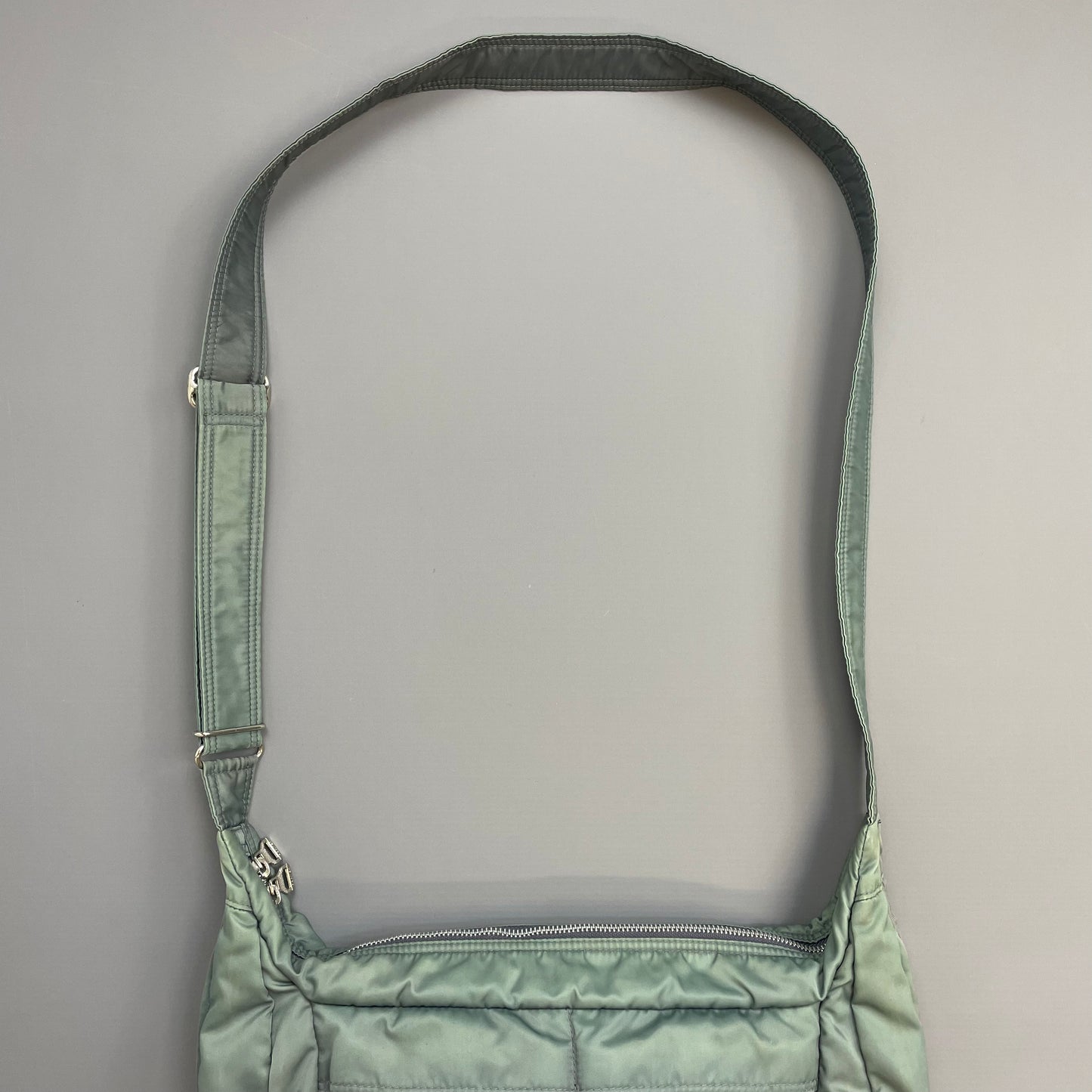 Porter International Teal Blue/Green Nylon Crossbody Shoulder Bag