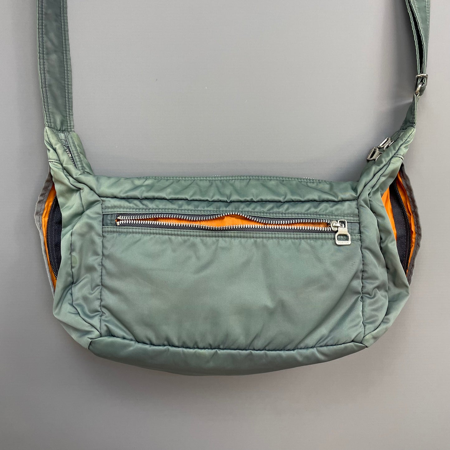 Porter International Teal Blue/Green Nylon Crossbody Shoulder Bag