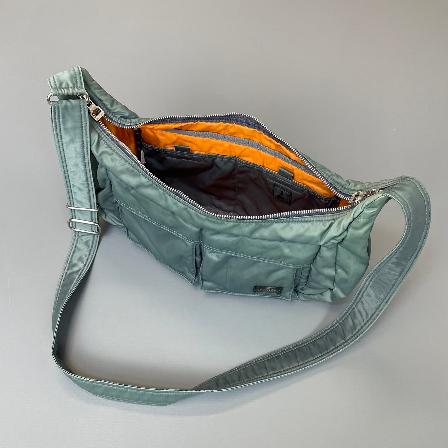 Porter International Teal Blue/Green Nylon Crossbody Shoulder Bag