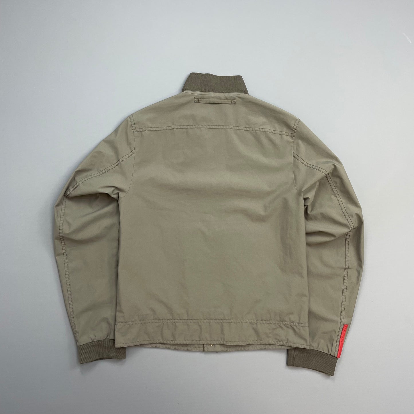 Prada Sport Grey Brown 00s Goretex Lightweight Button-Through Bomber Jacket
